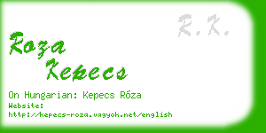 roza kepecs business card