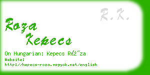 roza kepecs business card